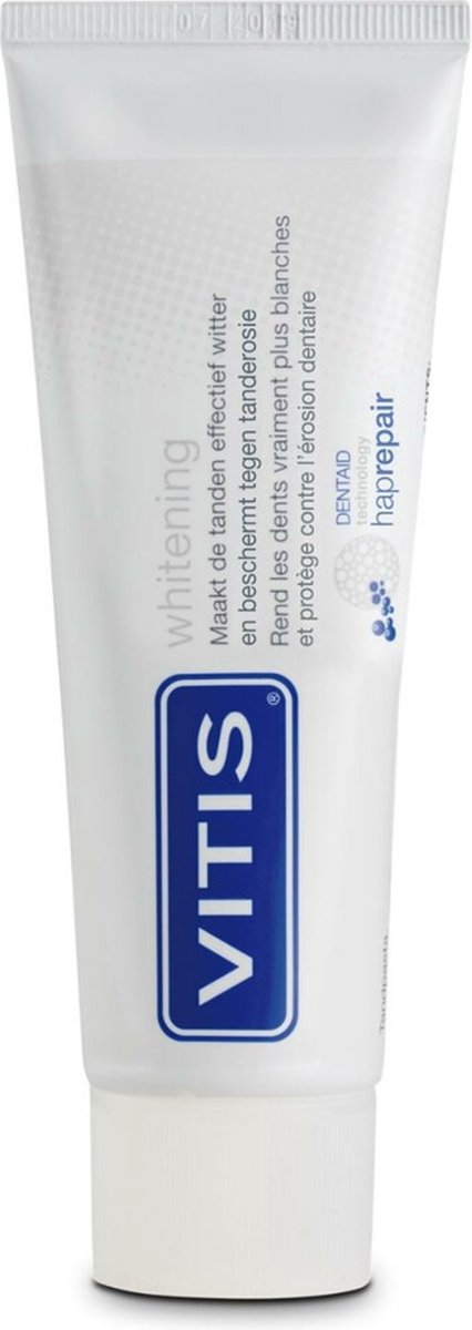 Bol.com Vitis Tandpasta Whitening - 3 x 75 ml - Voordeelverpakking aanbieding