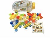 Blocs de construction de 65 pièces avec emballage de voiture - chèvres jouets - blocs
