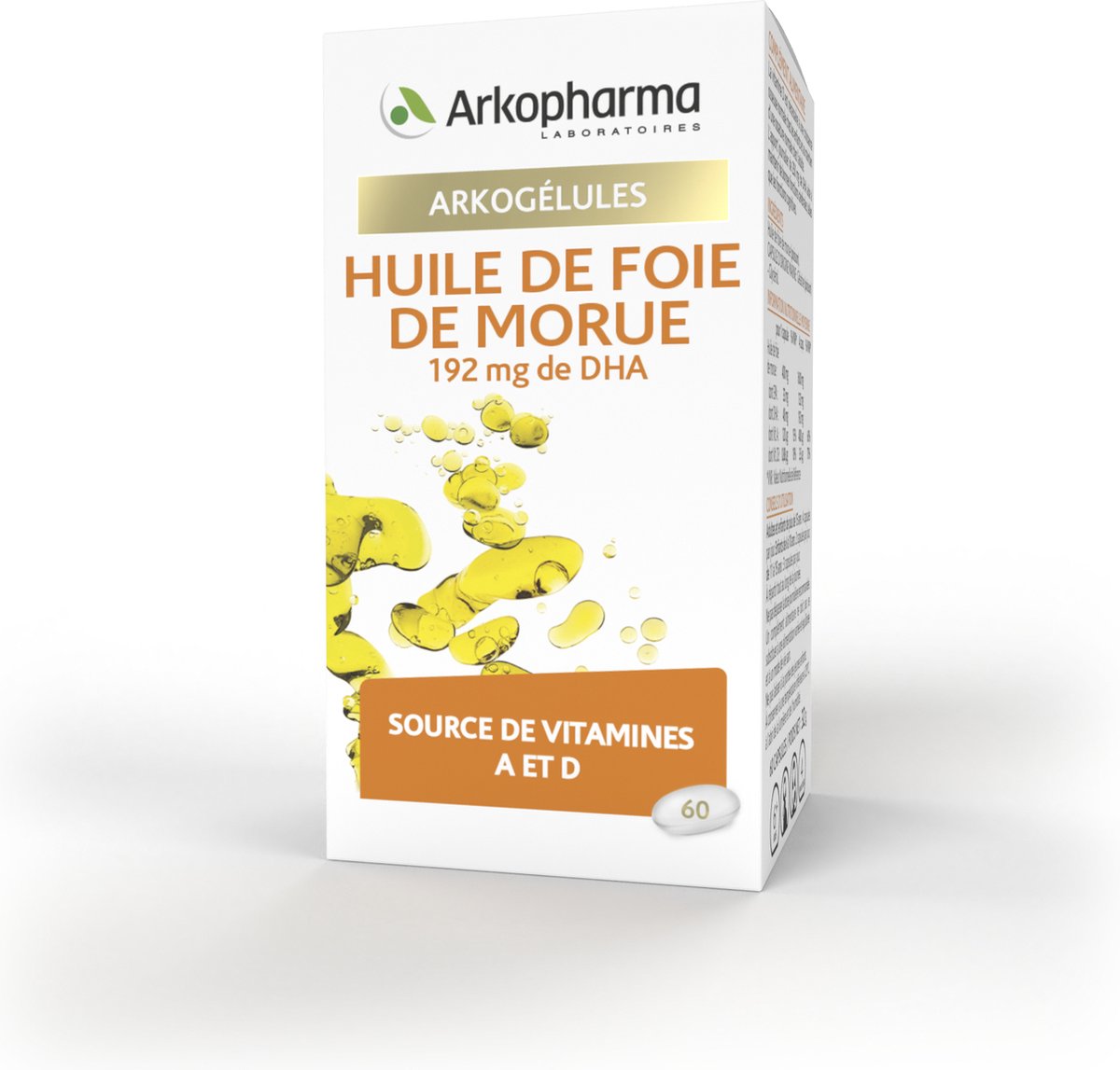 Goedkoopste Arkopharma – Levertraanolie om een Normaal Beendergestel en Goede Cerebrale Functies te Behouden – 60 Capsules
