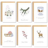 Partizzle 36x Set de cartes de Noël de Luxe avec Enveloppes - Cartes du Nouvel An - Collection 2023 / 12 modèles