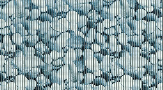 Tapis de Salle de Bain Raved Stones 65 x 80 - Blauw - Antidérapant - Lavable - Lavable