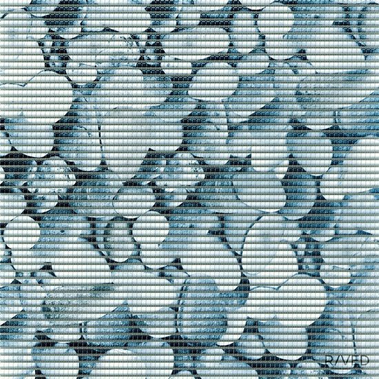 Tapis de Salle de Bain Raved Stones 65 x 80 - Blauw - Antidérapant - Lavable - Lavable