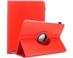 Cadorabo Tablet Hoesje geschikt voor Kindle FIRE HD 10 2017 (7. Gen.) in ROOD - 360 graden beschermhoes van imitatieleer met standfunctie en elastische band