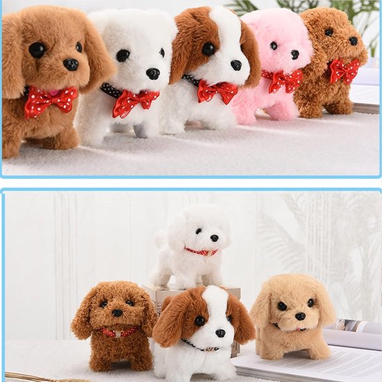 OR OR TU Pluche Puppy Speelgoed Hond Afstandsbediening Leiband Elektronisch Interactief Speelgoed Controle Leiding