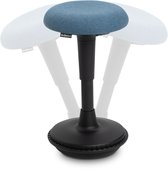 Chaise de Bureau Ergonomique Wobblez® pour Bureaux d'une Hauteur de 60 à 80 cm - Tabouret Wobble Réglable en Hauteur de 43 à 63 cm - Zwart Blauw 43