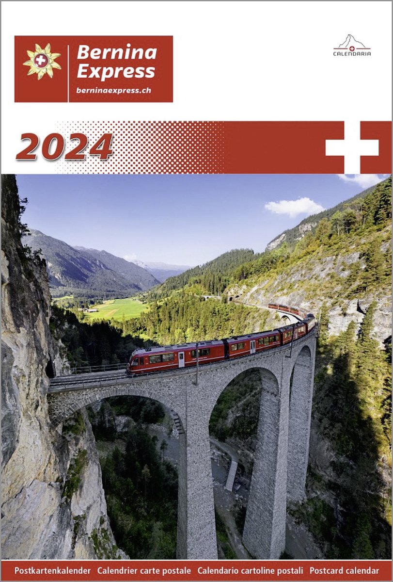 Calendaria - Wandkalender - Bernina Express 2024 (A5) - Zwitserland