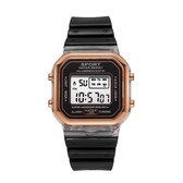 Color Digital Horloge - Zwart | Ø 36,5 mm | Siliconen | Fashion Favorite