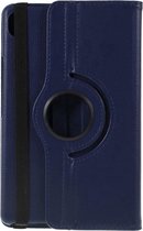 Shop4 - Geschikt voor Huawei MediaPad M6 8.4 Hoes - Rotatie Cover Lychee Donker Blauw