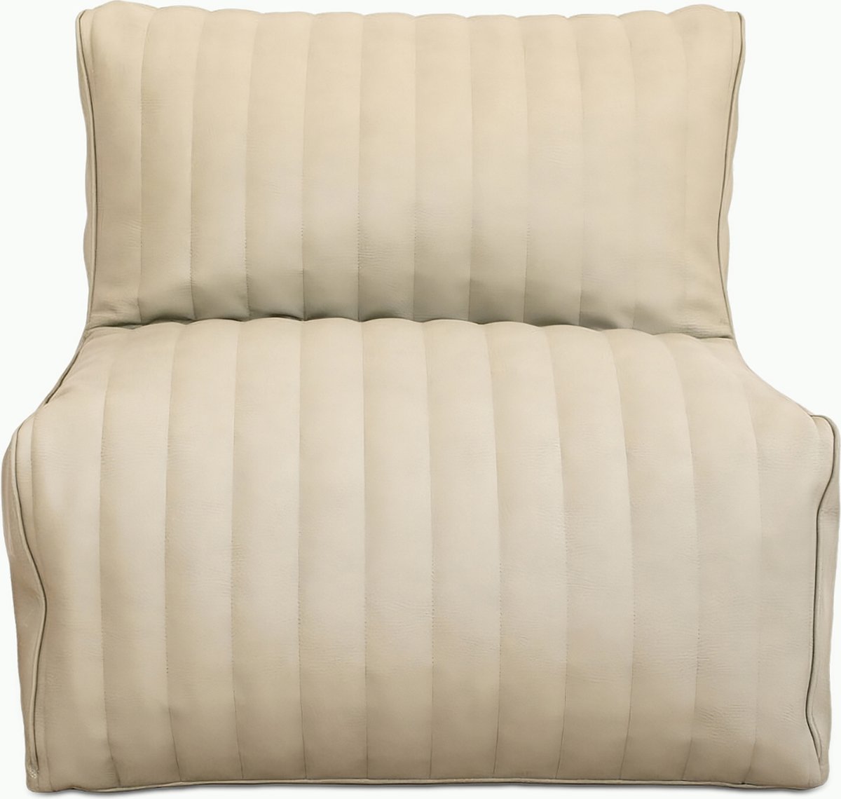 HENVAE Zitzak Beige Vegan Leer Loungestoel Sofa Beanbag