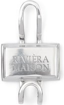 Riviera Maison Haak, Wandhaak, 2 haken, met RM logo, Ophanghaak - RM Hook - zilver - Aluminium