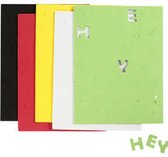 EVA Foam - Vilt - Letters & Cijfers - Letter Stickers 3D - Zelfklevend - Groen, Rood, Geel, Wit, Zwart - Afm. 2-2,3cm - Dikte: 2mm - 5 Vellen