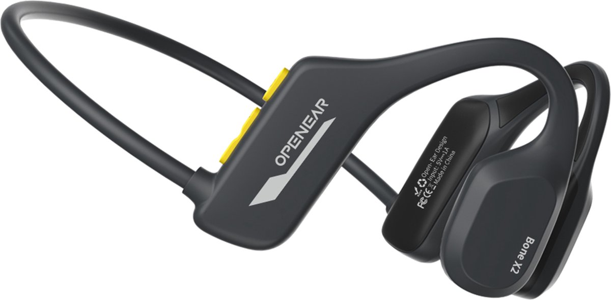 Open Ear Bone X2 - Zwart - Bone Conduction - Bone Conduction Headphone - Waterdichte Sport koptelefoon - 8GB mp3 opslag - Bluetooth 5.3 - Draadloos - CINÉTIC