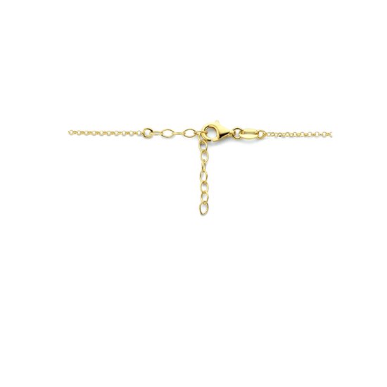 London Blue topaas hanger, geelgoud