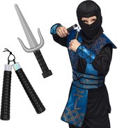 Boland - Set 2 Ninja wapens - Sai + nunchucks - Ninja's Carnaval, Themafeest
