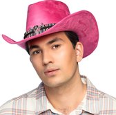 Boland - Hoed Django roze - 59 - Volwassenen - Unisex - Cowboy - Indiaan