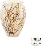 Vase Design Brindisi - Fidrio LIGHTENING - vase à fleurs en verre soufflé à la bouche - hauteur 22 cm