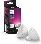 Bol.com Philips Hue spot - wit en gekleurd licht- 2 pack - MR16 aanbieding