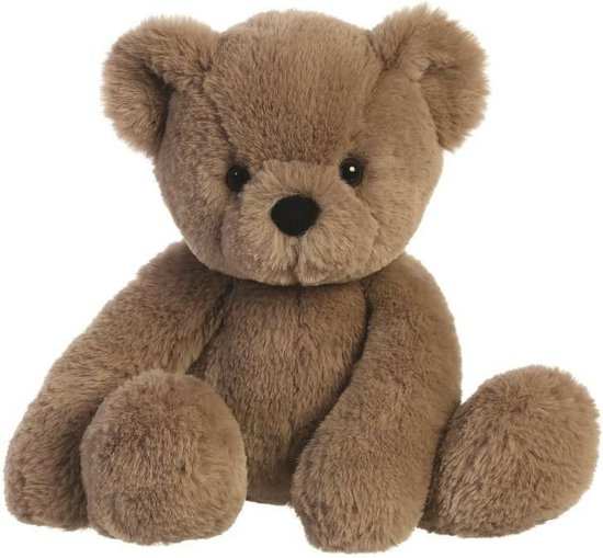 Aurora Eco Nation pluche knuffeldier teddybeer - bruin - 28 cm - bosdieren thema speelgoed