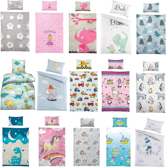 MTOnlinehandel Anna & Elsa Children's Bed Linen 100 X 135 Cm, Small Children's Bed Linen, 100