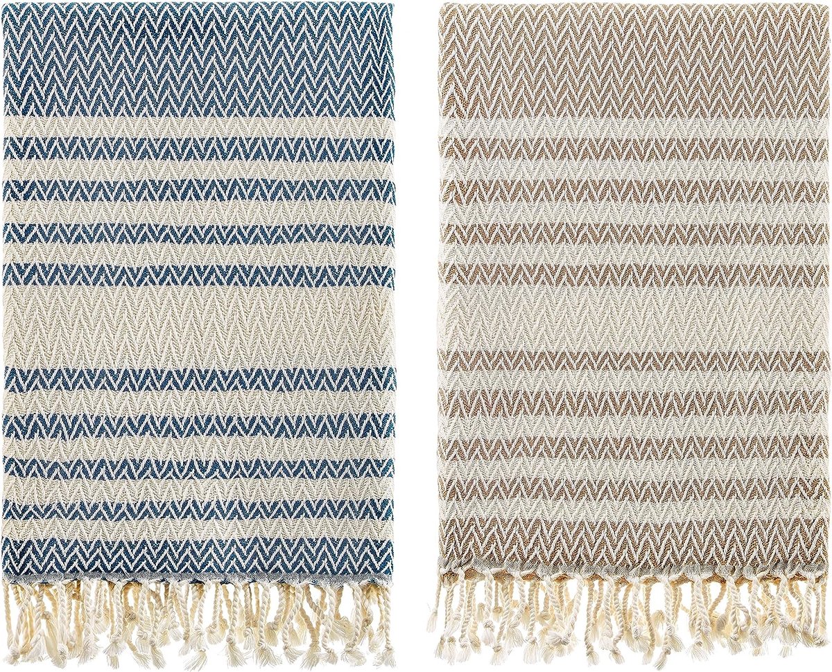 DoubleDry Theedoeken en Keukendoeken Set - 12 Stuks - 100% Katoen - Hoge Absorptie & Duurzaam - Hip Bestek, Grijs - DoubleDry