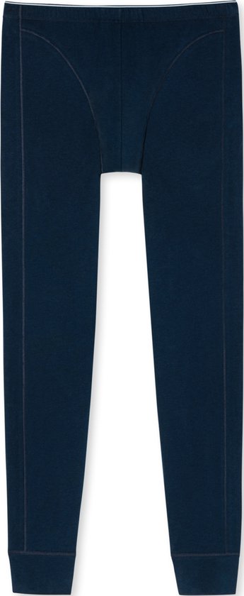 SCHIESSER 95/5 lange onderbroek (1-pack) - heren onderbroek biologisch katoen elastisch donkerblauw - Maat: XL