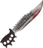 Couteau d'horreur Rubies avec sang - grand - 50 cm - plastique - couperet - thème Halloween