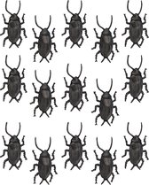 Amscan nep kakkerlakken/kevers 5 cm - 20x - zwart/bruin - Horror/griezel thema decoratie beestjes