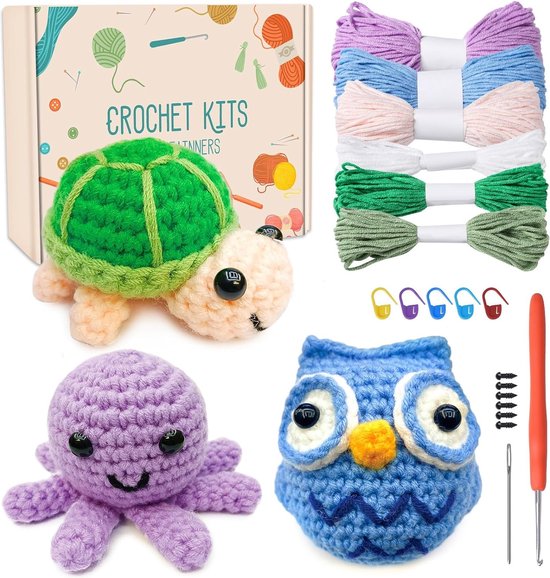 mongtsamz haakset voor beginners, compleet, dieren, volwassenen, met