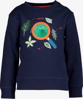 Unsigned jongens sweater blauw met bosprint - Maat 110/116