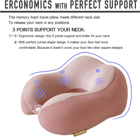 Hochwertige anpassbare U-förmige Travel Neck Pillow Memory Foam Niedliches Tier