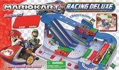 Super Mario Kart Racing DX-racebaan met 2 karts Luigi en Mario - 6 obstakels