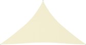 The Living Store Zonnezeil Driehoekig - 3.5 x 3.5 x 4.9 m - Crème - PU-gecoat Oxford stof - Waterbestendig - UV-beschermend