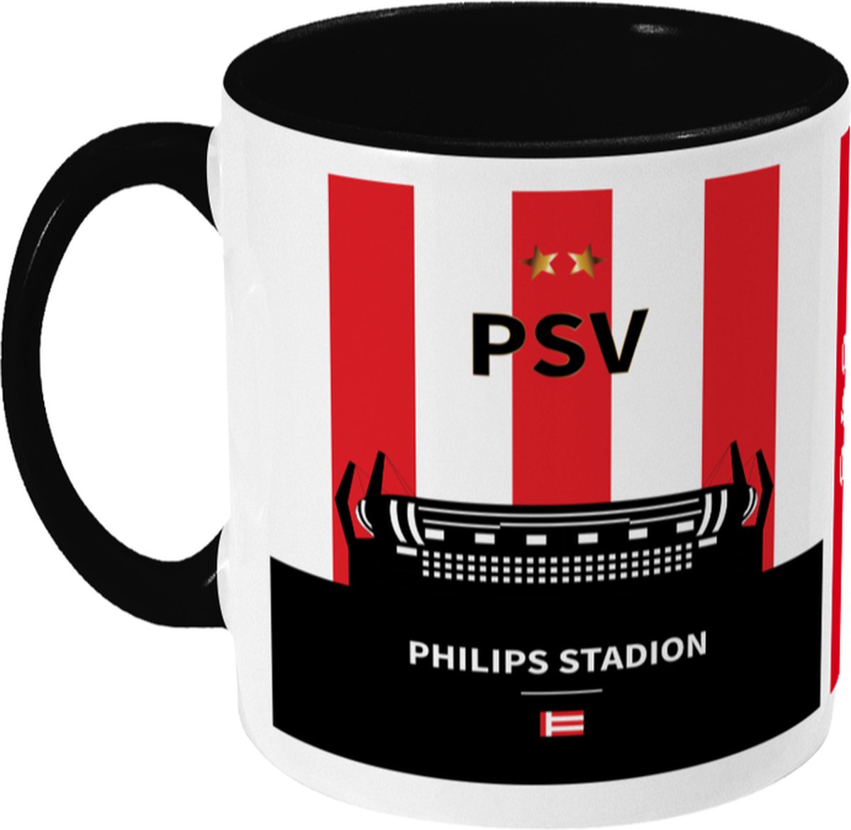 PSV Mok - Philips Stadion - Koffiemok - Eindhoven - 040 - Voetbal - Beker - Koffiebeker - Theemok - Zwart - Limited Edition