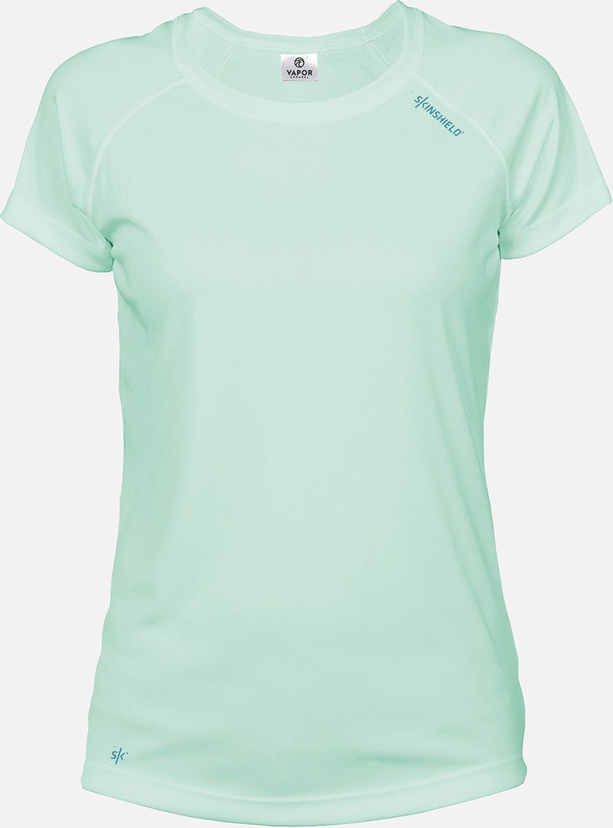 SKINSHIELD UV Shirt met korte mouwen voor dames FACTOR50+ Zonbescherming UV werend Seagrass