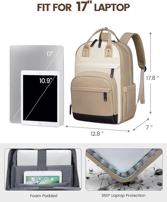 Lovevook Laptoprugzak voor dames met zakje voor grote - Vergelijk prijzen Lovevook Laptoprugzak voor dames met zakje voor grote - Vergelijk prijzen