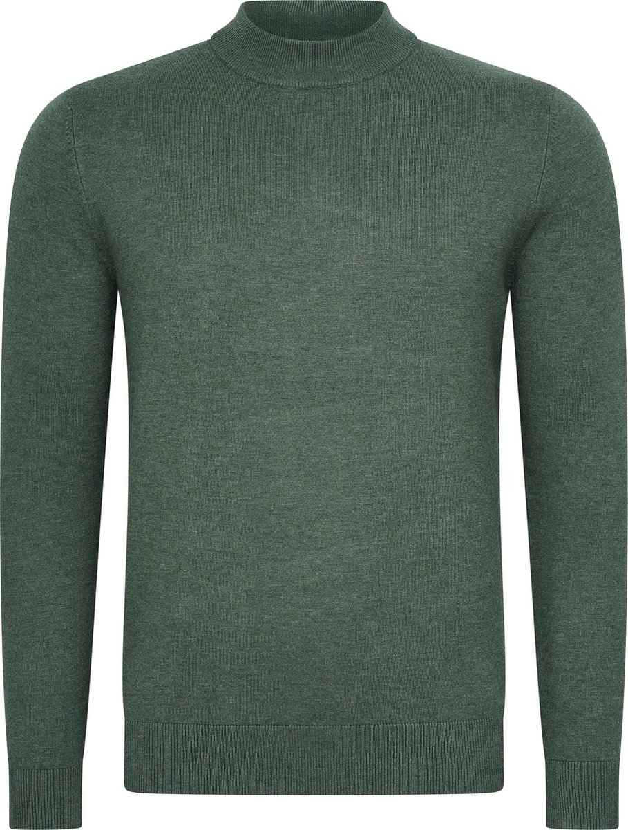 Mario Russo Turtle Neck - Trui Heren - Sweater Heren - Coltrui Heren - M - Eend Groen