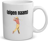 Akyol - golfer man met eigen naam koffiemok - theemok - Golf - golfers - mok met eigen naam - leuk cadeau voor iemand die houdt van golfen - cadeau - kado - 350 ML inhoud