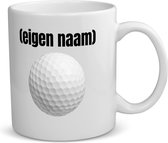 Akyol - balle de golf avec eigen naam Mug avec impression - golf - golfeurs - mug avec eigen naam - beau cadeau pour quelqu'un qui aime le golf - cadeau - cadeau - contenu de 350 ML