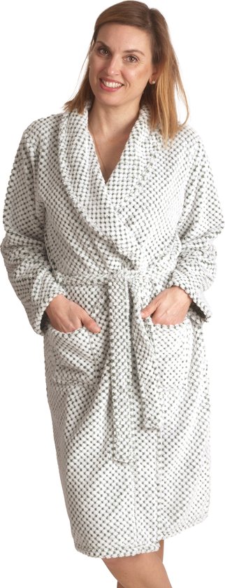 ZEST Badjas Flanel fleece L/XL Taupe | KOOK vrienden