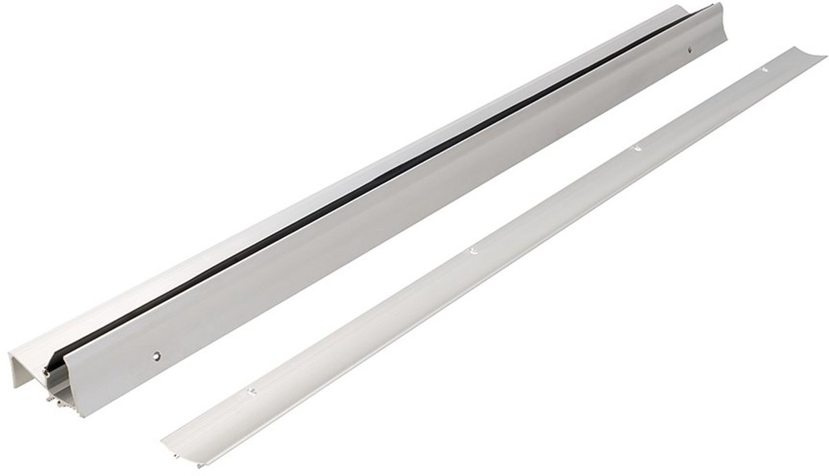 Fixman Tocht en regen strip - Voor deuren - Met meegeleverde bevestigingen - Alminium - Zilverkleurig - 914 x 56 mm