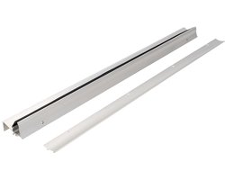 Fixman Tocht en regen strip - Voor deuren - Met meegeleverde bevestigingen - Alminium - Zilverkleurig - 914 x 56 mm