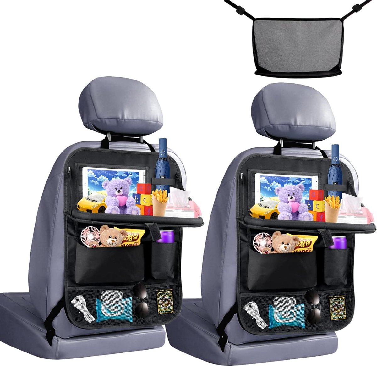 Organiseur De Siège Auto Imperméable Avec Support Tablette - Protection Anti-coups De Pieds Enfants, Rangement Pratique, Ajustement Universel - 11