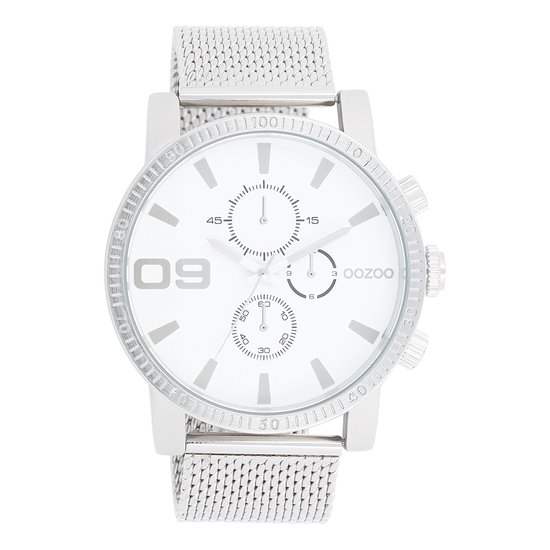 OOZOO Timepieces - Montre OOZOO argentée avec bracelet en maille métallique argentée - C11213