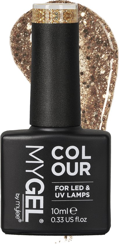 Foto: Mylee gel nagellak 10ml gold mines uv led gellak nail art manicure pedicure professioneel thuisgebruik bold glitters range langdurig en gemakkelijk aan te brengen