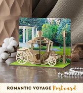 Woodypost - Houtenpuzzel - Miniatuurbouw - 3D - Postkaart - Romantic Voyage