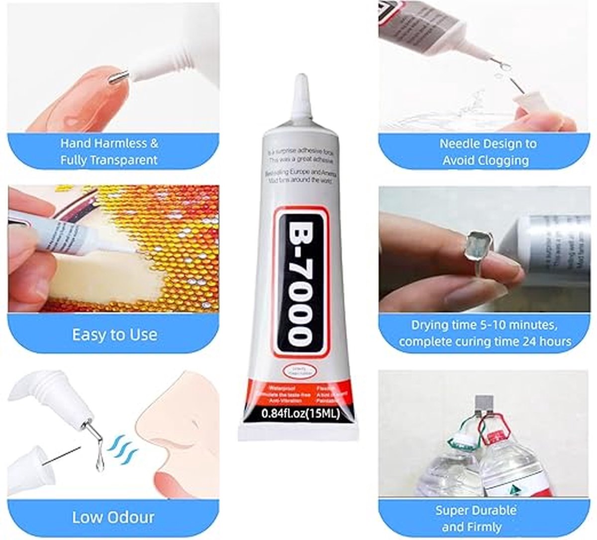 B7000 | Lijm | Glue | 15 ML | Transparante lijm | Transparent Glue | Smartphones | Tablets | Sieraden | Smartphone Glue