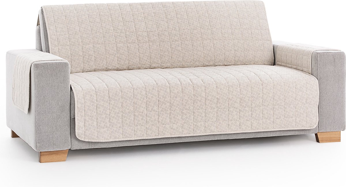 Belmarti® Bankbeschermer Pure - 240cm breed - Lichtgrijs - Gemaakt van hoogwaardig katoen voor optimaal comfort