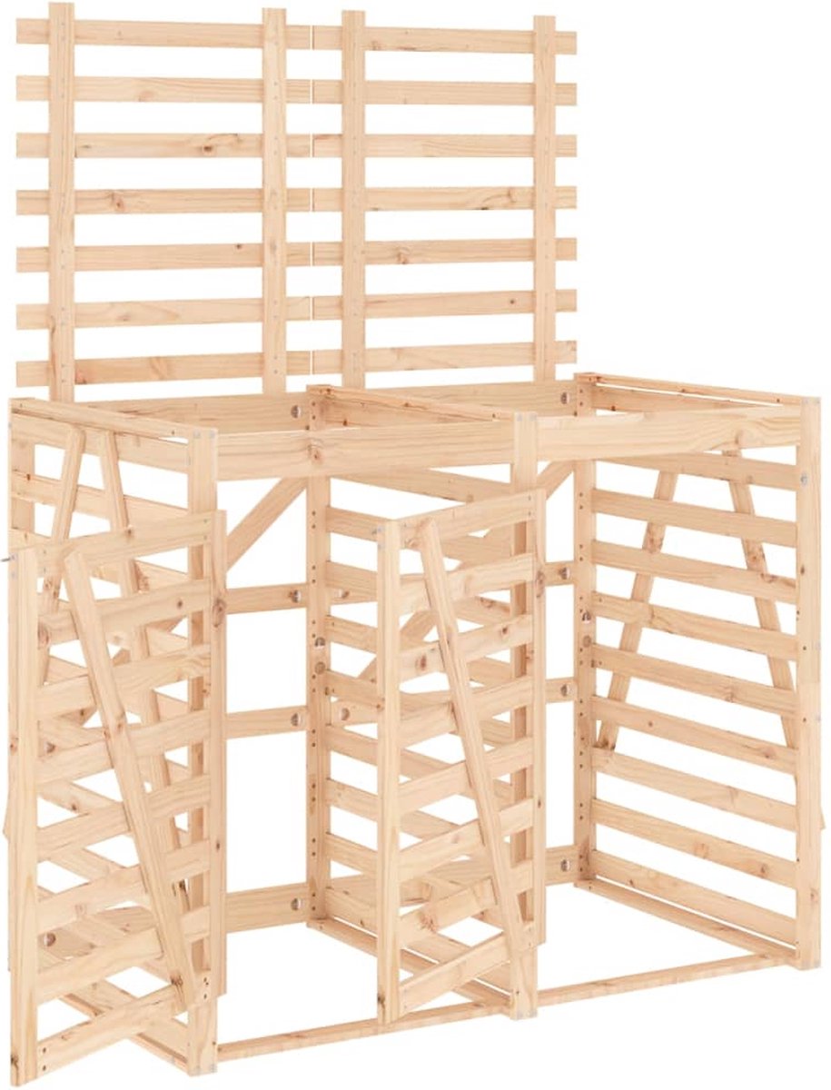 vidaXL - Containerberging - dubbel - massief - grenenhout