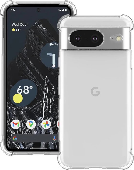 Google Pixel 8 Hoesje Schokbestendig en Dun TPU Transparant