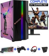 ScreenON - Complete Fortnite Gaming PC Set - X15899 - V1 ( Game PC X15899 + 24 Inch Monitor + Toetsenbord + Muis + Controller )